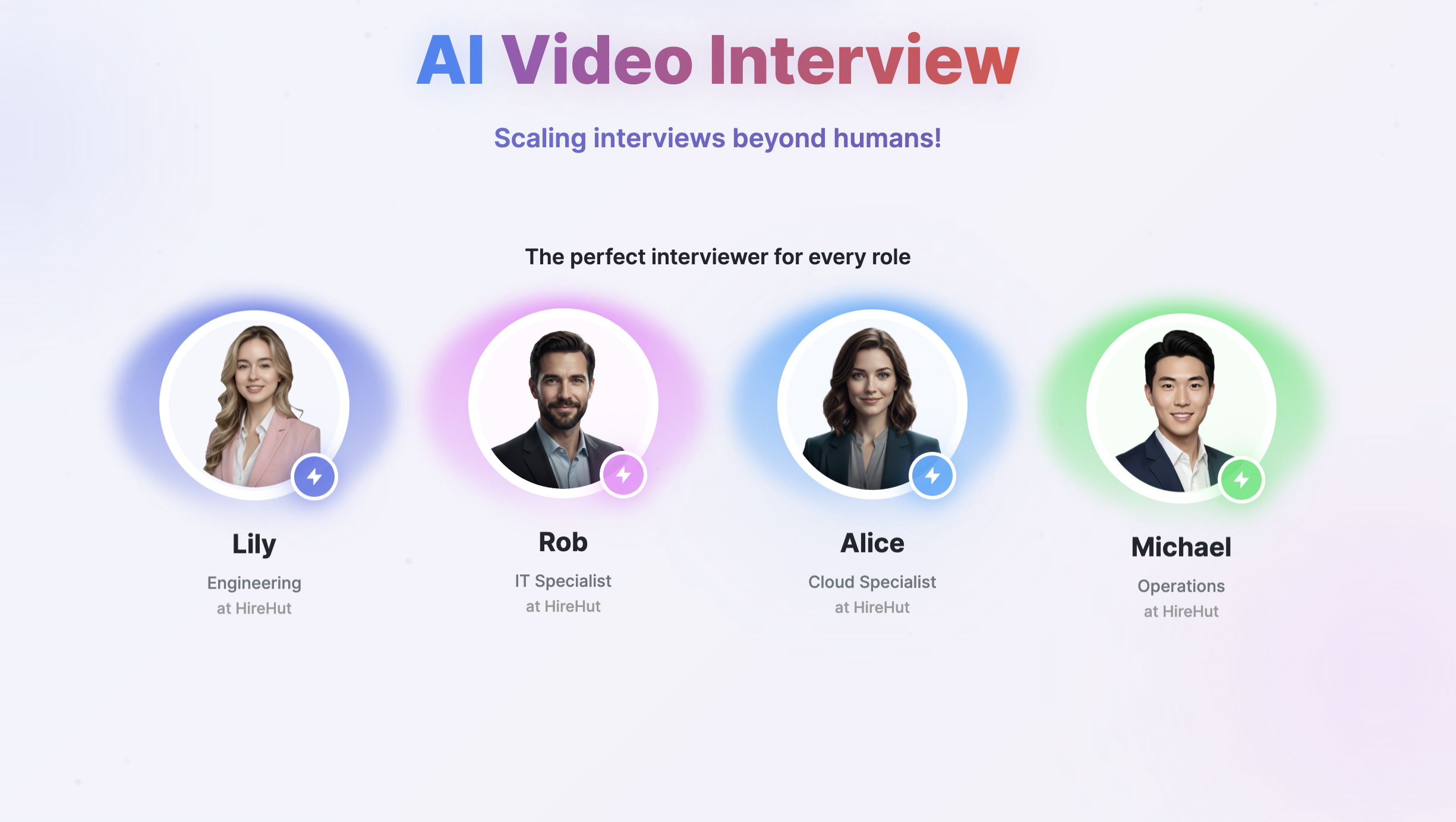 Meet the AI Interviewers at HireHut